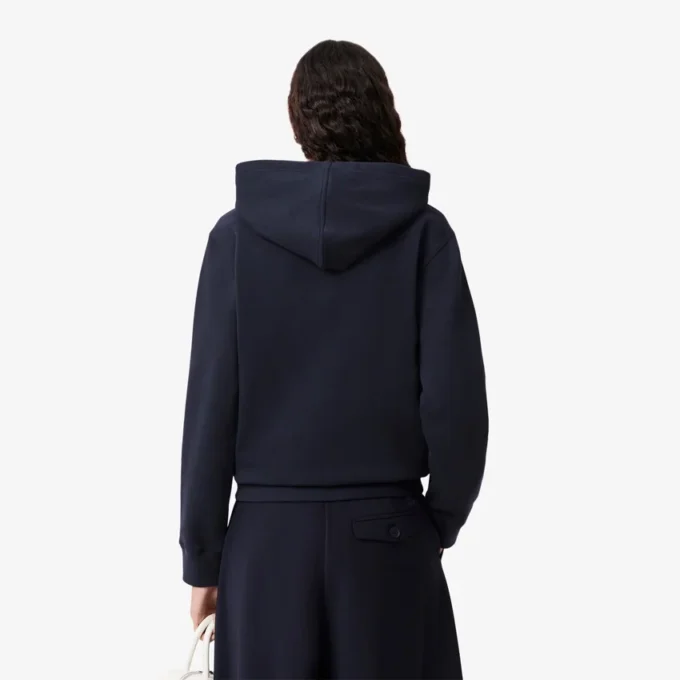 Sudadera con capucha de piqué de corte holgado para mujer