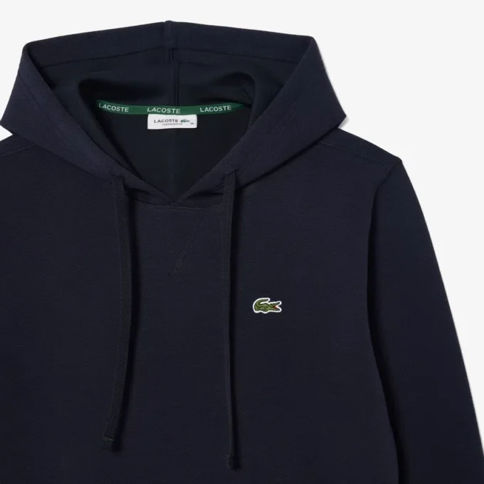 Sudadera con capucha de piqué de corte holgado para mujer