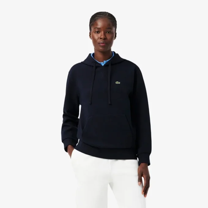 Sudadera con capucha de piqué para mujer