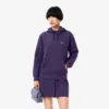 Sudadera con capucha de piqué para mujer