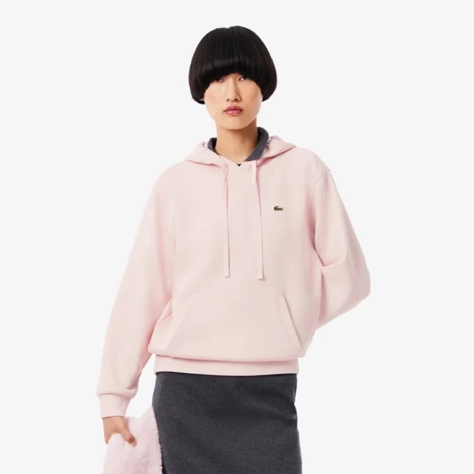 Sudadera con capucha de piqué para mujer