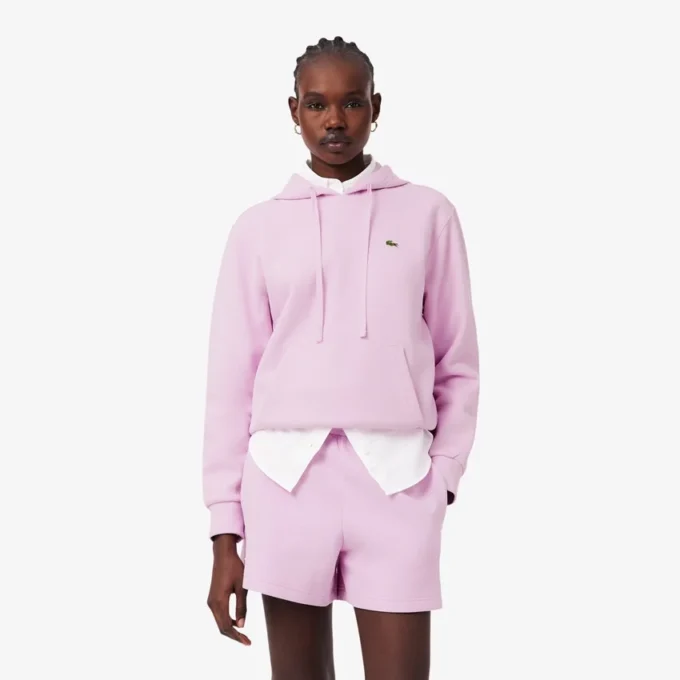 Sudadera con capucha de piqué para mujer