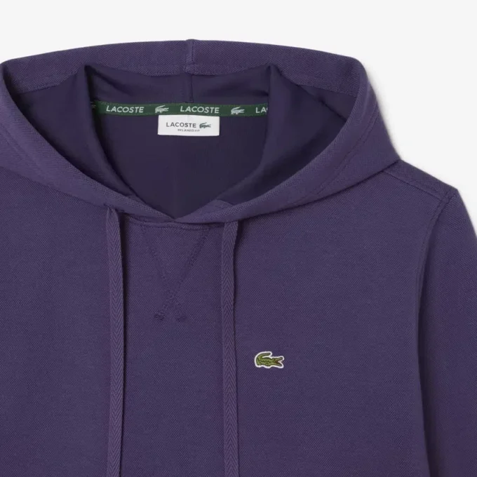 Sudadera con capucha de piqué para mujer