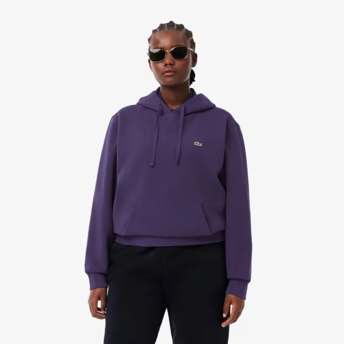 Sudadera con capucha de piqué para mujer