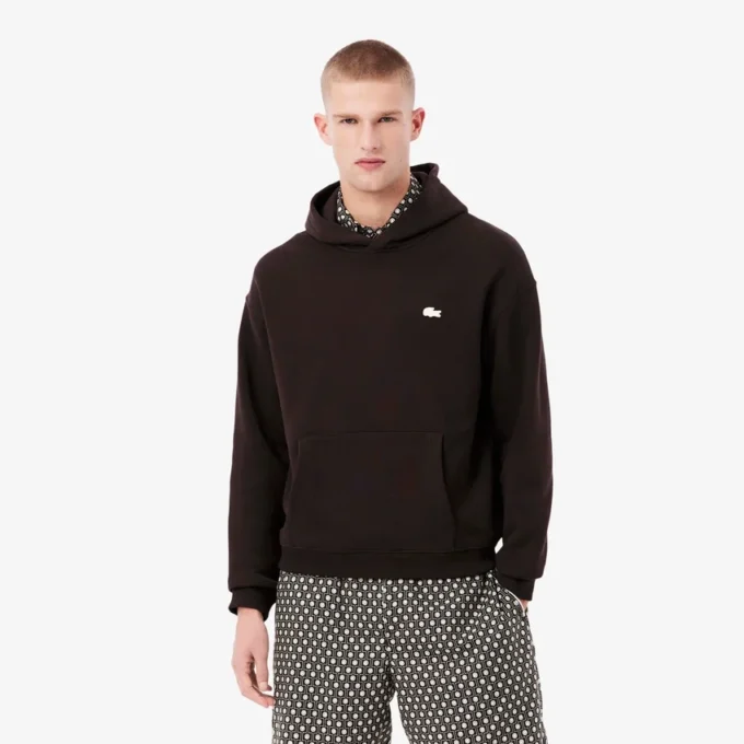 Sudadera con capucha estampada de corte holgado