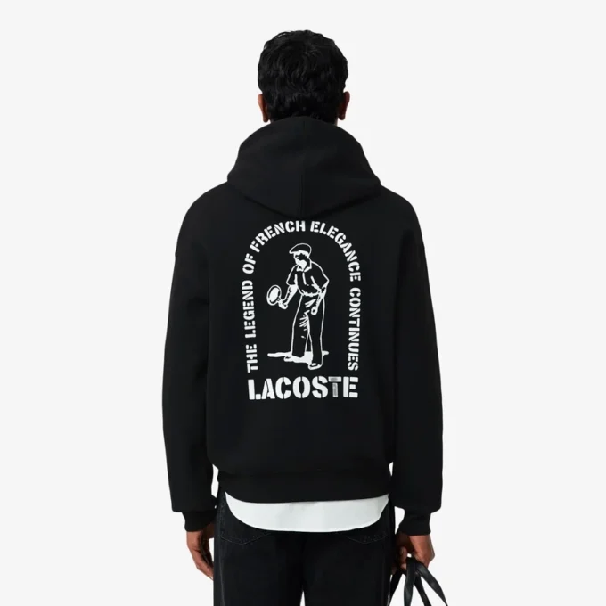 Sudadera con capucha estampada de corte holgado