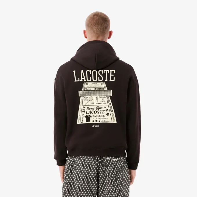 Sudadera con capucha estampada de corte holgado