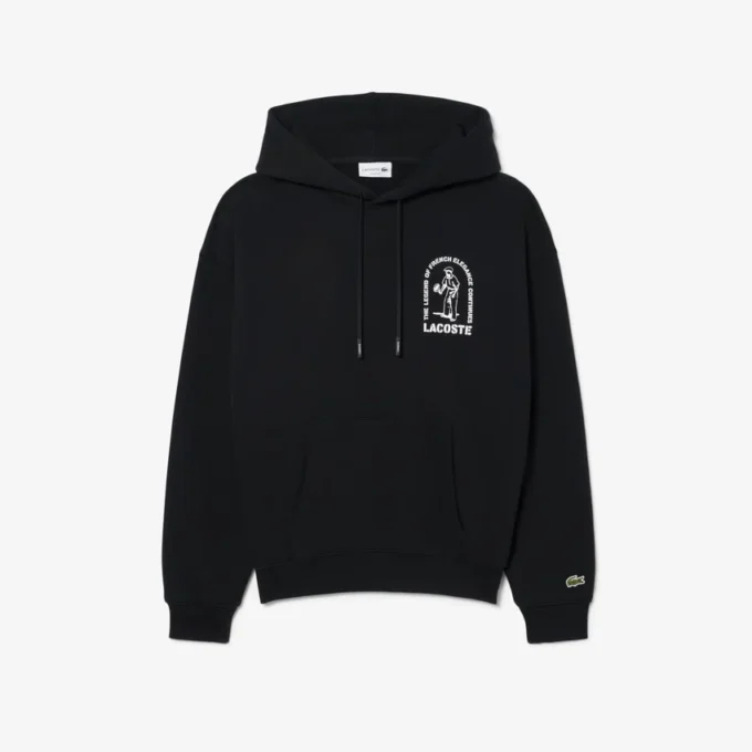 Sudadera con capucha estampada de corte holgado