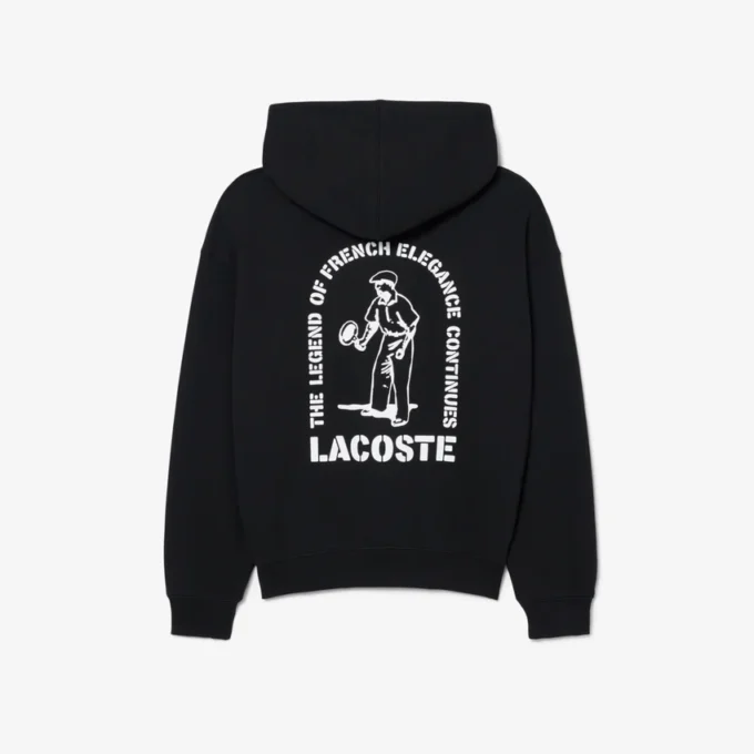 Sudadera con capucha estampada de corte holgado