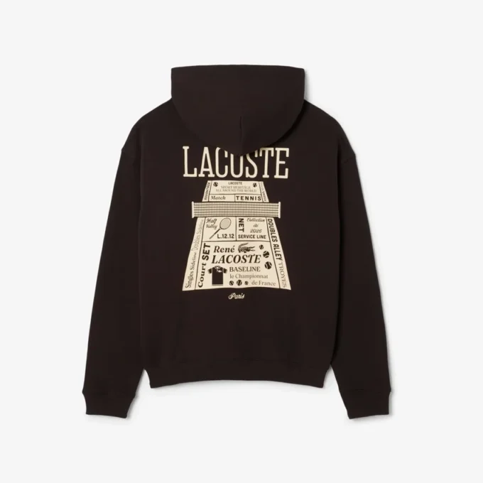 Sudadera con capucha estampada de corte holgado