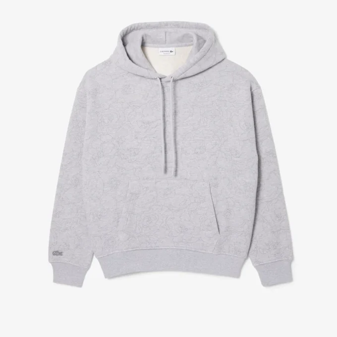 Sudadera con capucha estampada de corte holgado para hombre
