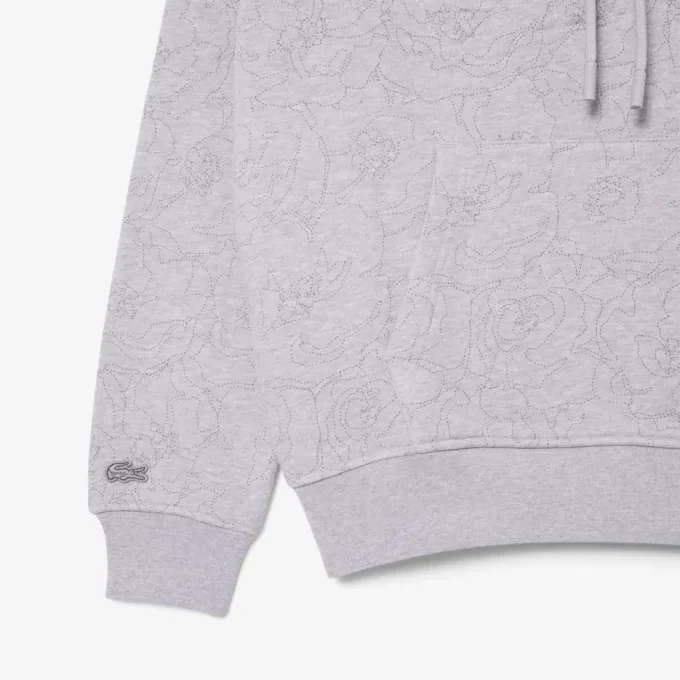 Sudadera con capucha estampada de corte holgado para hombre