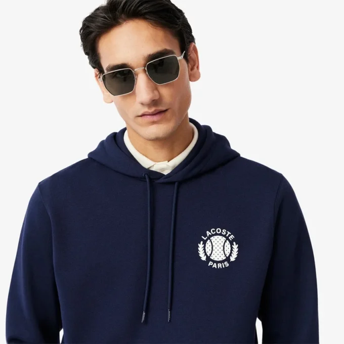 Sudadera con capucha estampada de Tenis para hombre