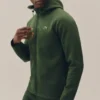 Sudadera con capucha y cremallera de deporte elástica