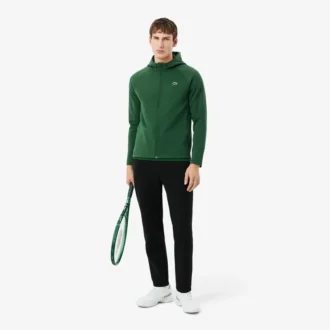 Sudadera con capucha y cremallera de deporte elástica