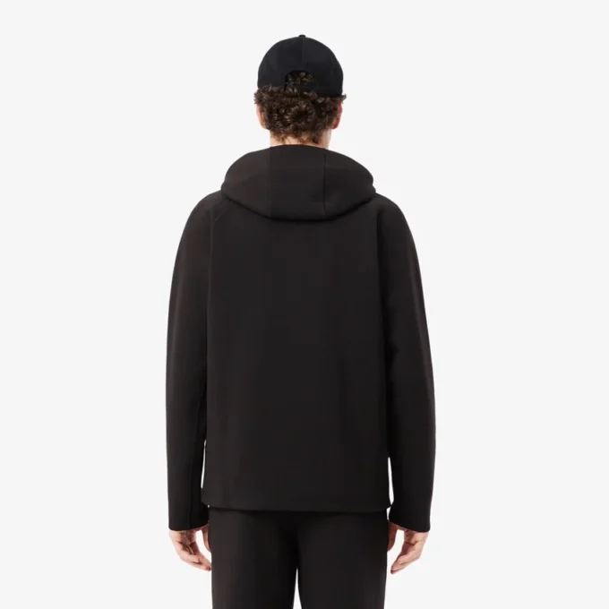 Sudadera con capucha y cremallera de deporte elástica