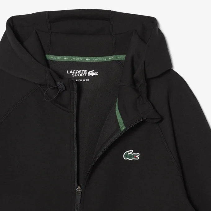 Sudadera con capucha y cremallera de deporte elástica
