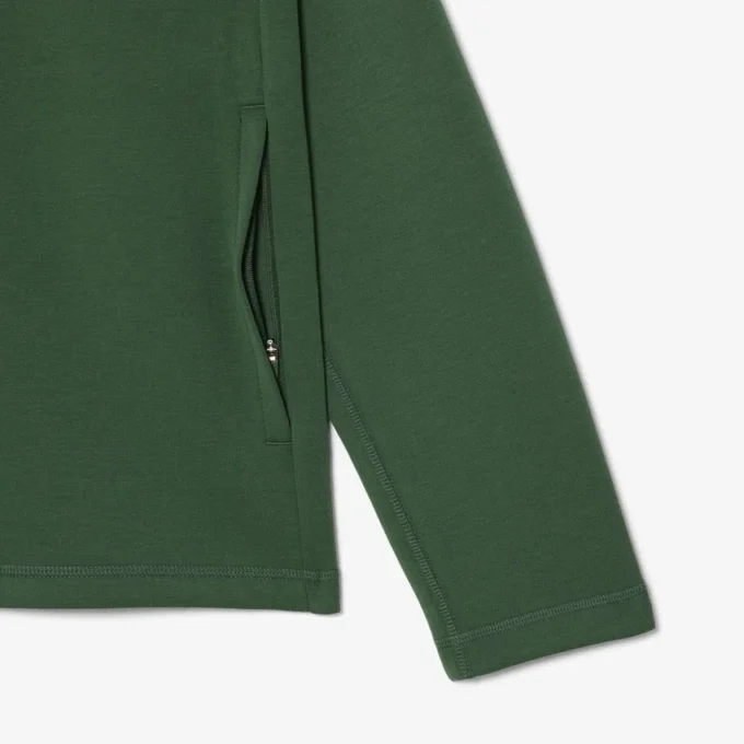 Sudadera con capucha y cremallera de deporte elástica