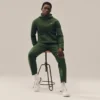 Sudadera con capucha y cremallera de deporte elástica