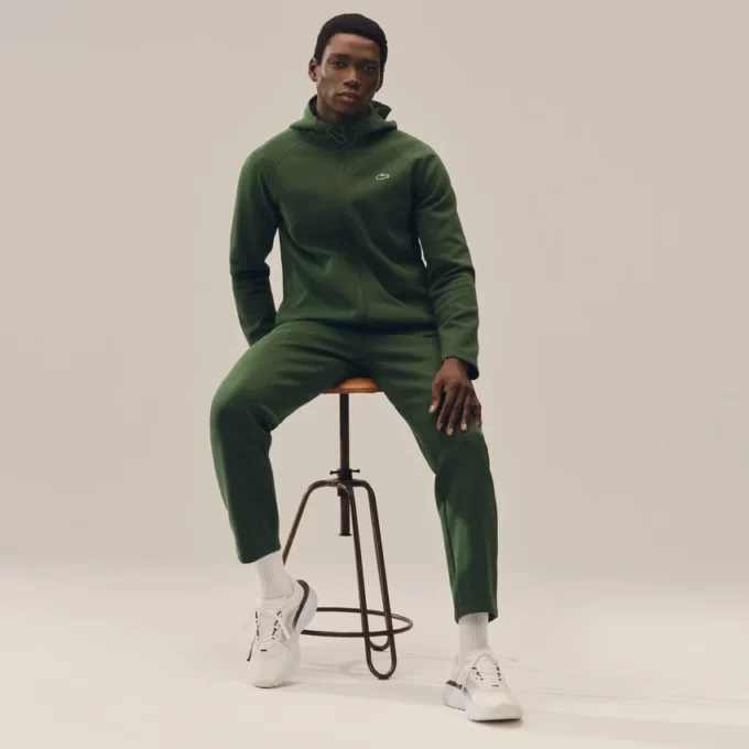 Sudadera con capucha y cremallera de deporte elástica