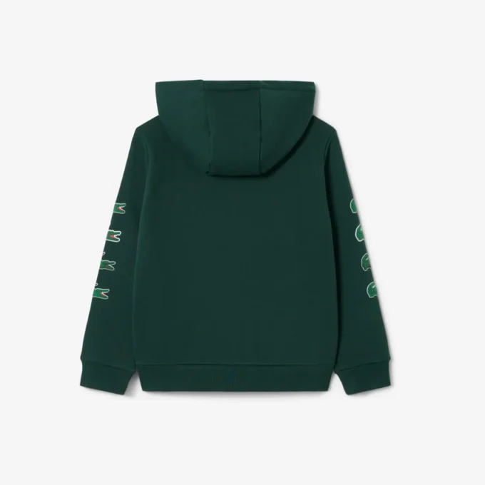 Sudadera con capucha y cremallera de felpa estampada para niño