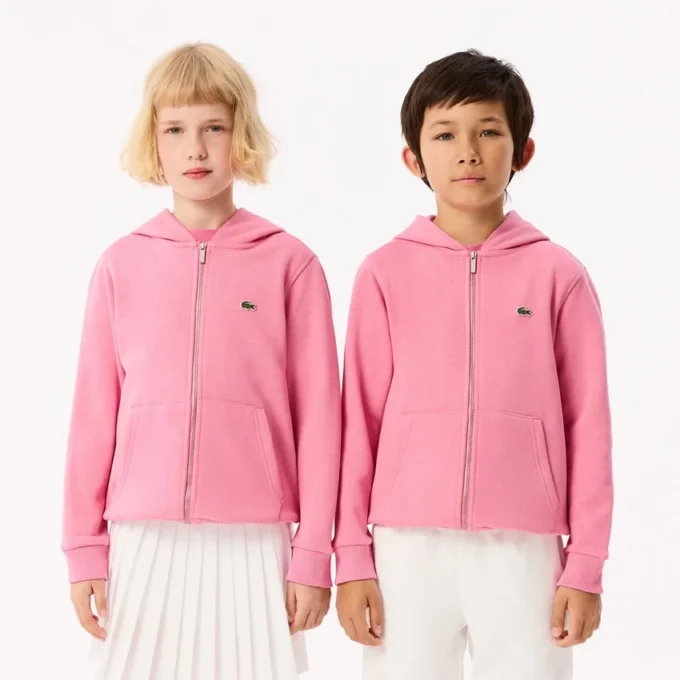 Sudadera con capucha y cremallera de forro polar para niño