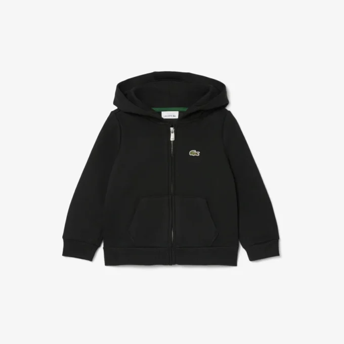 Sudadera con capucha y cremallera de forro polar para niño
