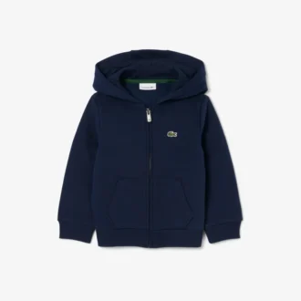 Sudadera con capucha y cremallera de forro polar para niño