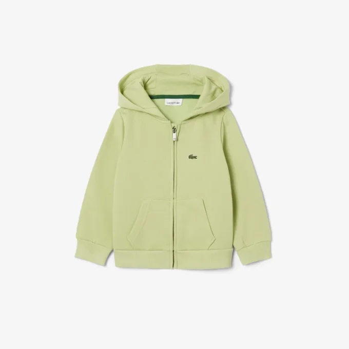 Sudadera con capucha y cremallera de forro polar para niño