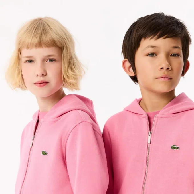 Sudadera con capucha y cremallera de forro polar para niño