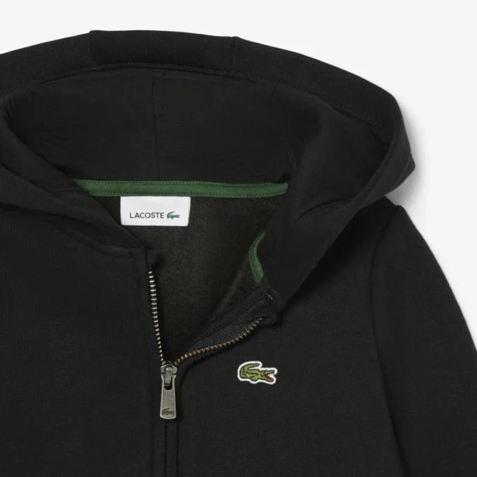Sudadera con capucha y cremallera de forro polar para niño