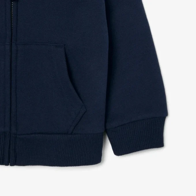 Sudadera con capucha y cremallera de forro polar para niño