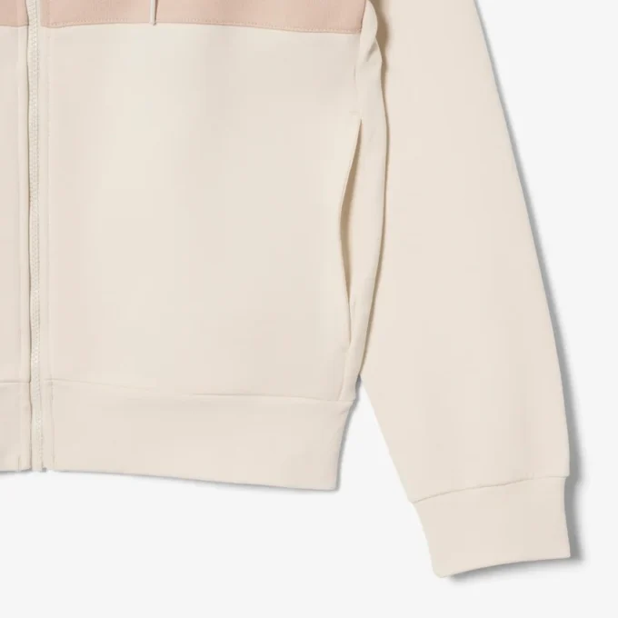 Sudadera con capucha y cremallera en bloques de color