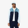 Sudadera con capucha y cremallera para hombre en bloques de color