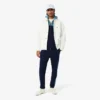 Sudadera con capucha y cremallera para hombre en bloques de color