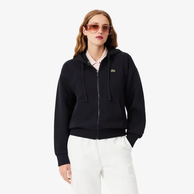 Sudadera con capucha y cremallera para mujer