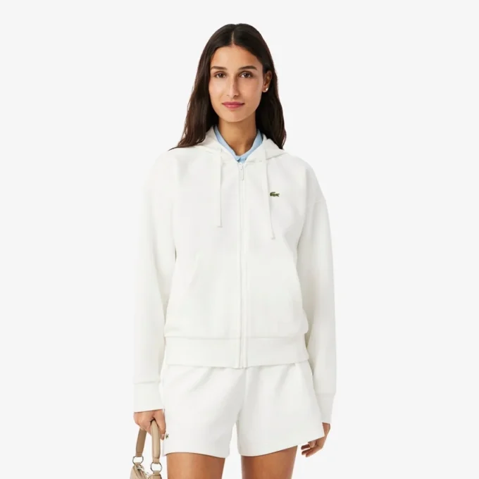 Sudadera con capucha y cremallera Piqua para mujer