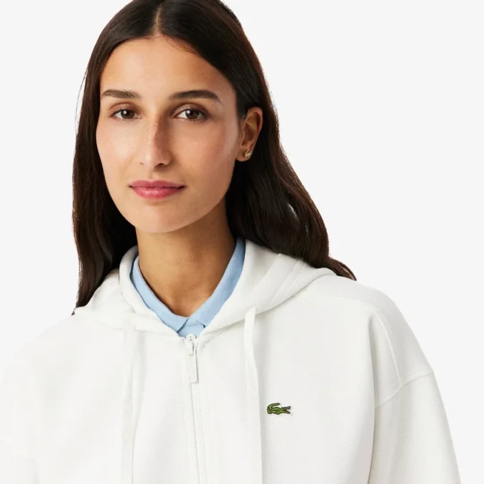 Sudadera con capucha y cremallera Piqua para mujer