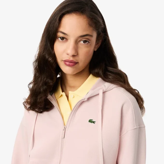Sudadera con capucha y cremallera Piqua para mujer