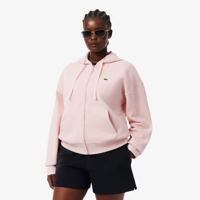 Sudadera con capucha y cremallera Piqua para mujer