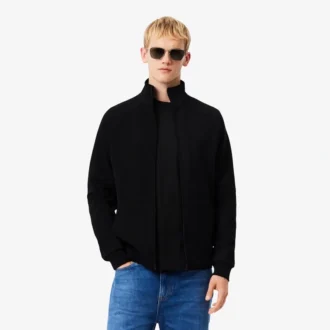 Sudadera con cremallera de jersey de doble cara para hombre