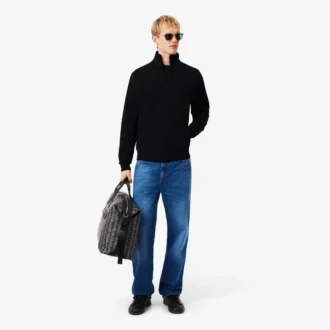 Sudadera con cremallera de jersey de doble cara para hombre