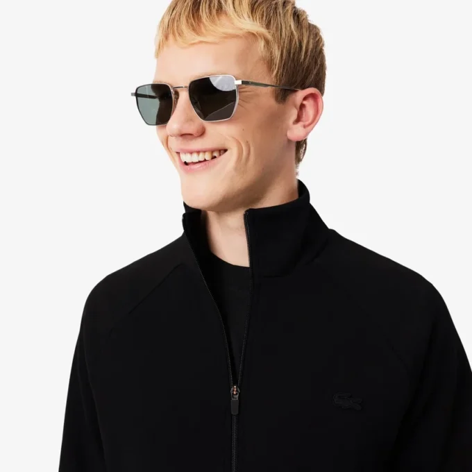 Sudadera con cremallera de jersey de doble cara para hombre