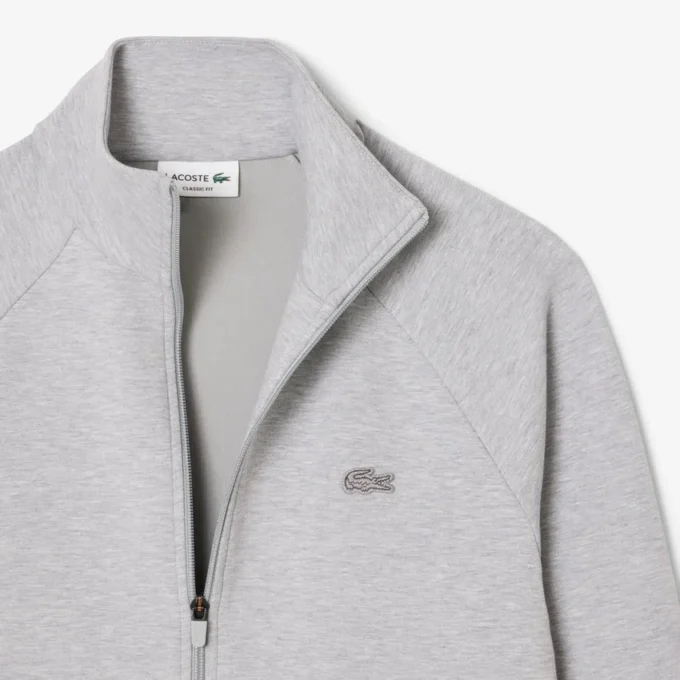 Sudadera con cremallera de jersey de doble cara para hombre