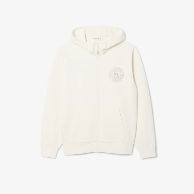 Sudadera con cremallera de piqué de corte clásico para hombre