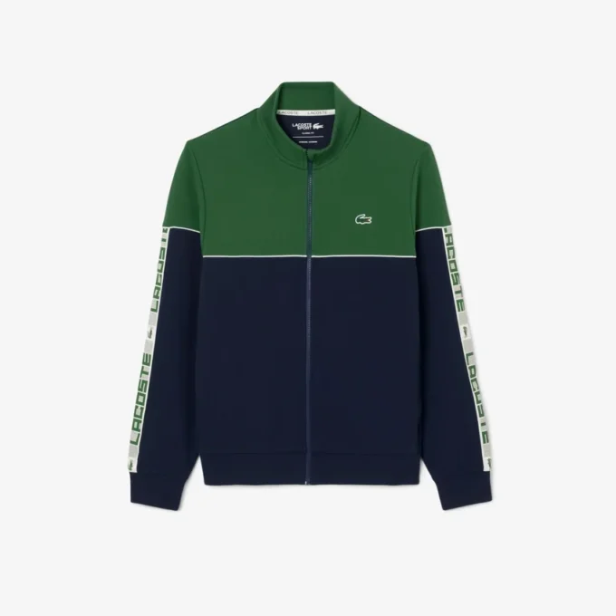 Sudadera con cremallera y bloques de color para hombre