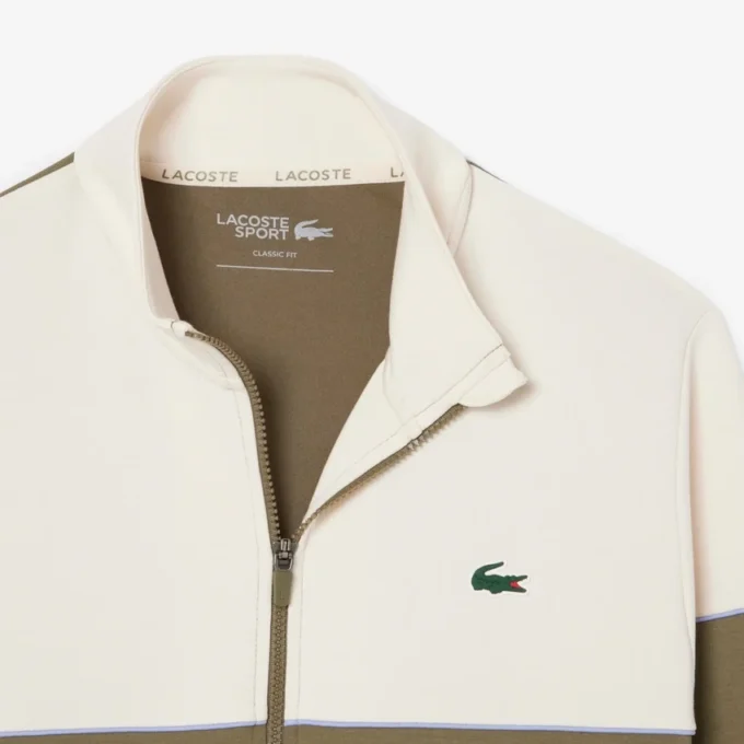 Sudadera con cremallera y bloques de color para hombre
