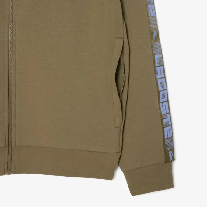 Sudadera con cremallera y bloques de color para hombre