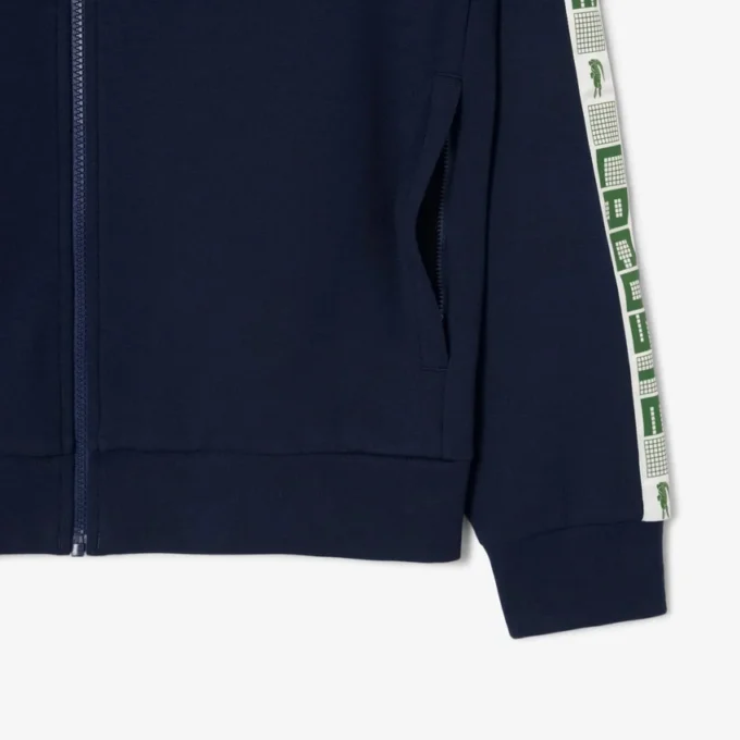 Sudadera con cremallera y bloques de color para hombre