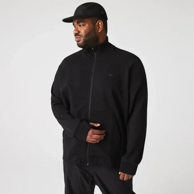 Sudadera con cremallera y cuello alto para hombre